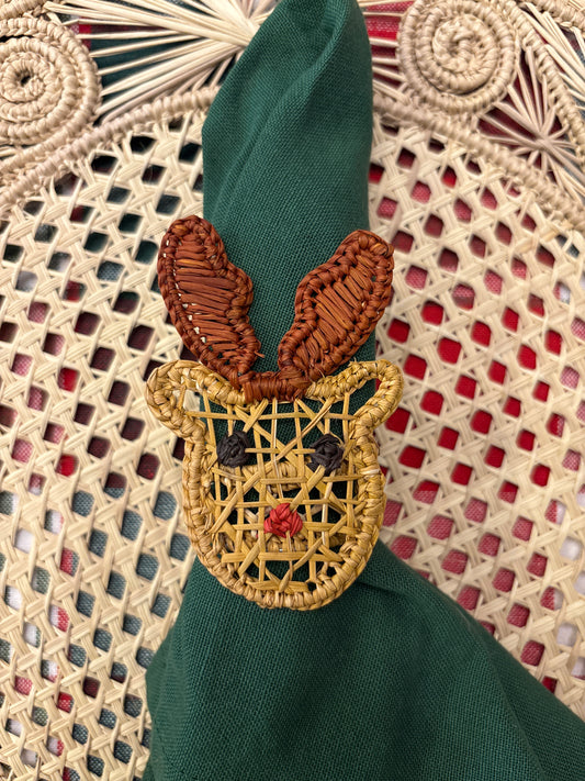 Rudolph Napkin Rings, Set of 6