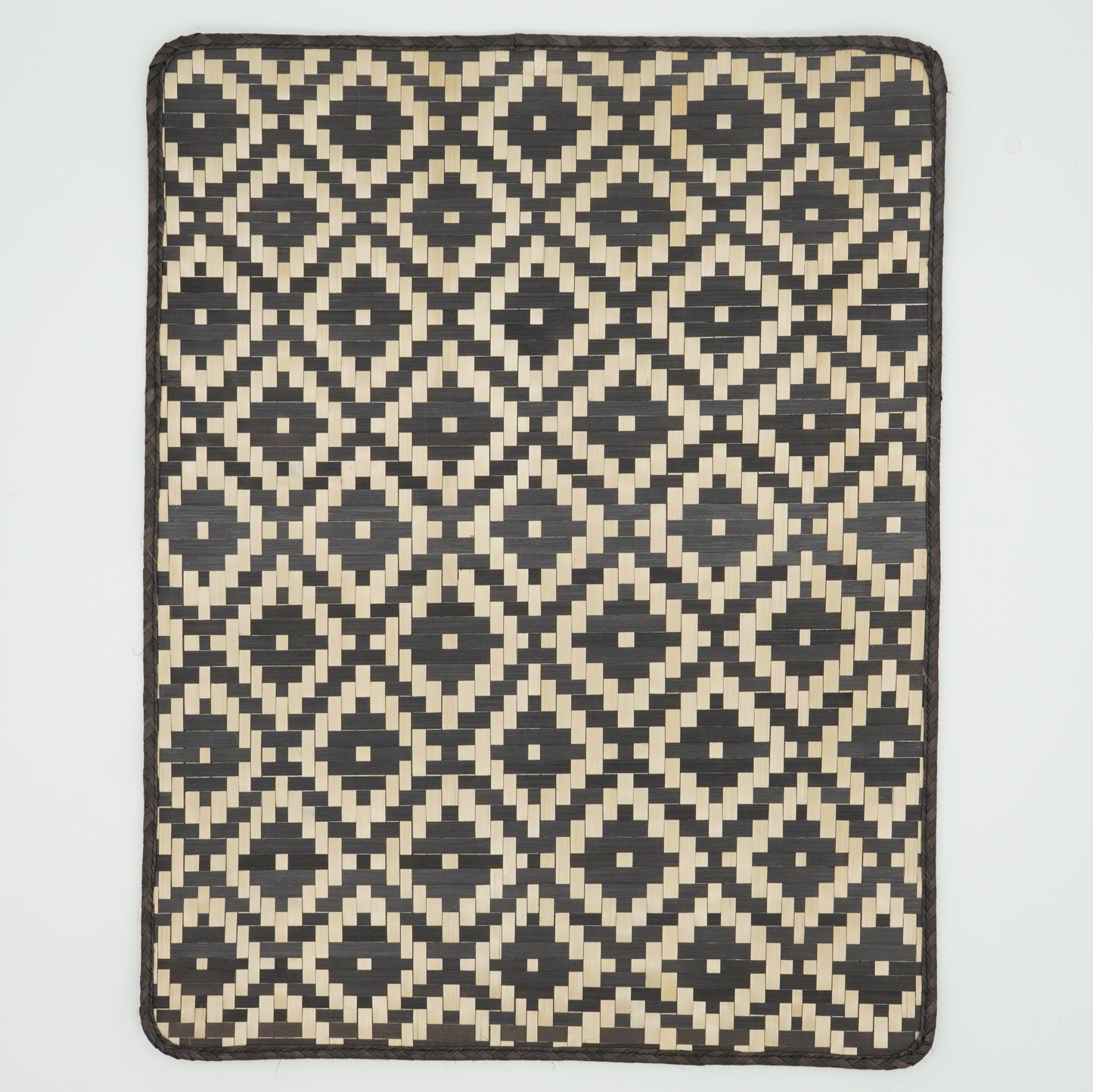 Black and Natural Rectangular Double Sided Placemat 1