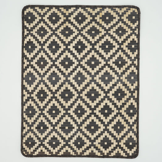 Black and Natural Rectangular Double Sided Placemat 1