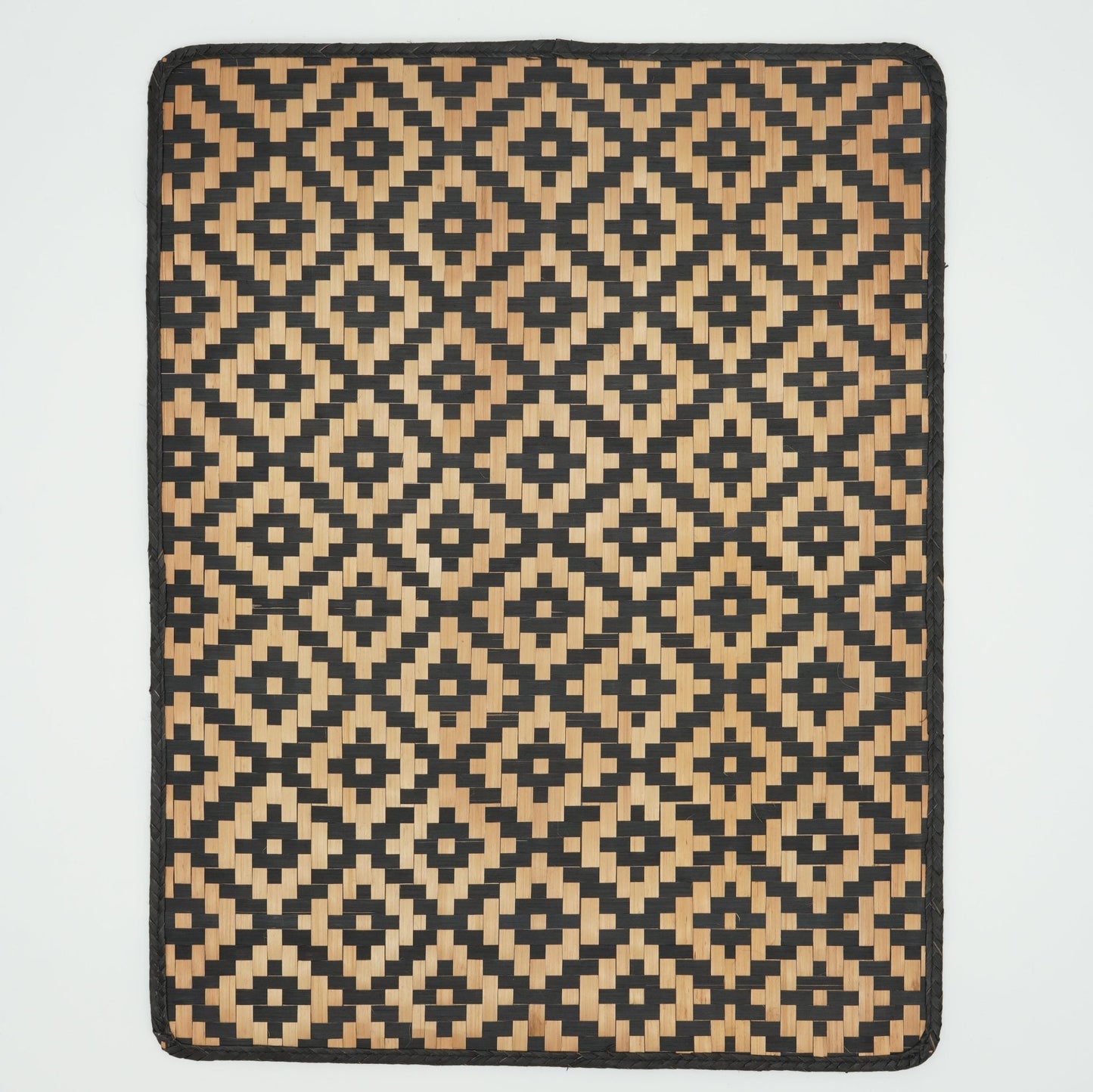 Black and Natural Rectangular Double Sided Placemat 2