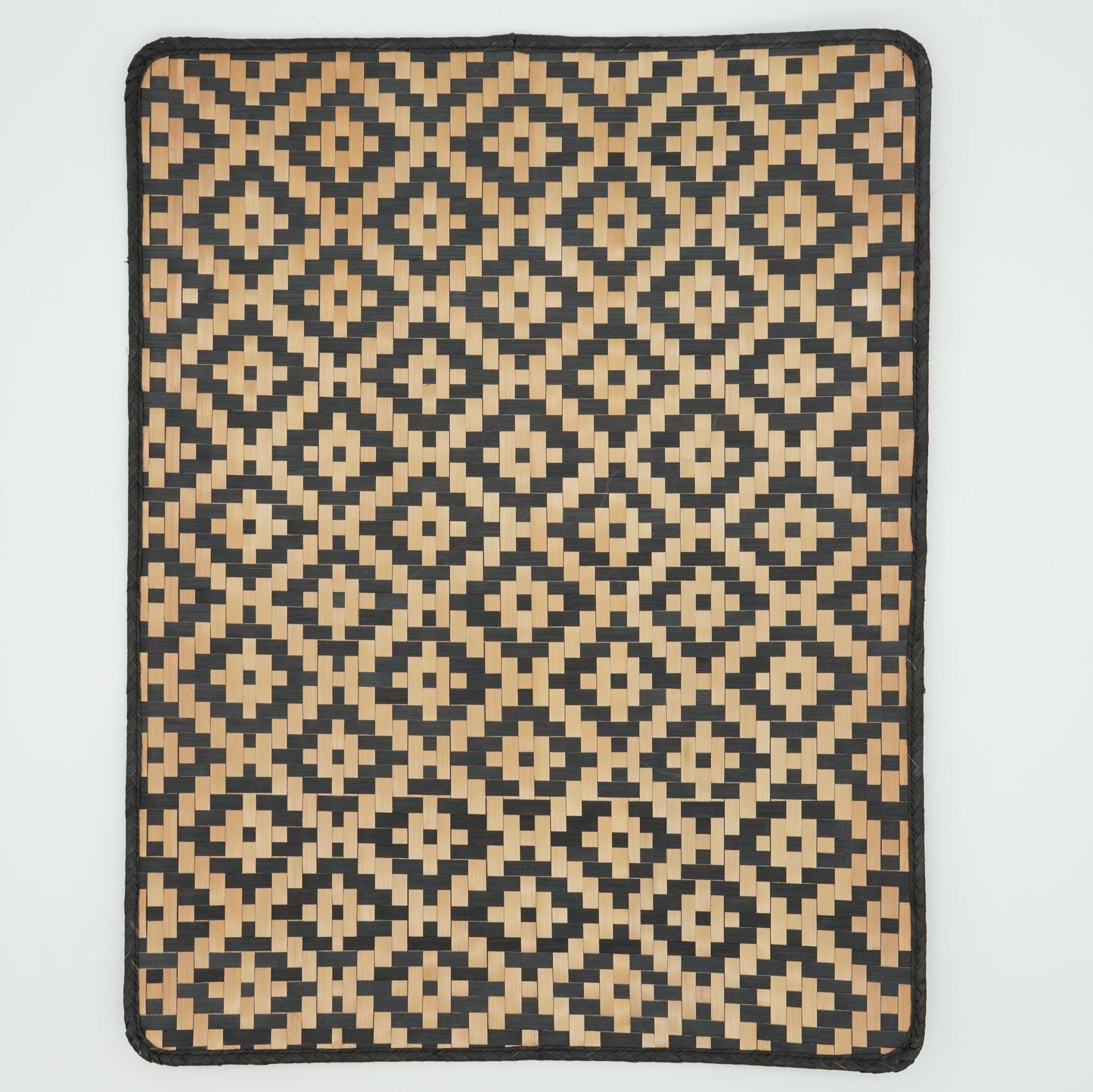 Black and Natural Rectangular Double Sided Placemat 3