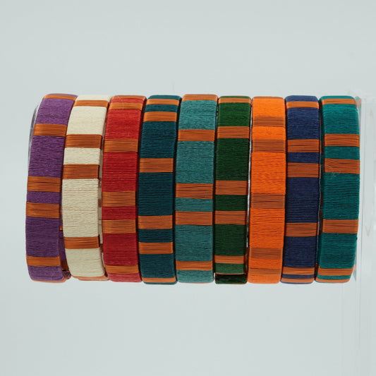 Copper and colorful werregue bracelets 1