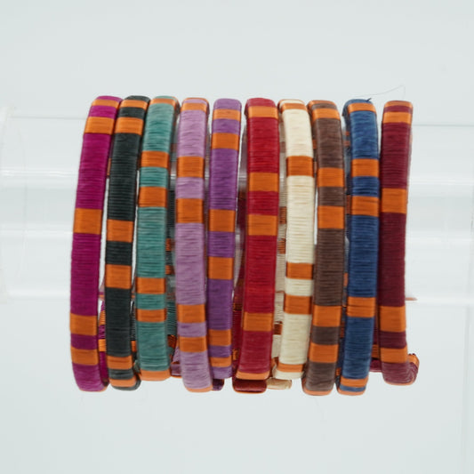 Narrow Werregue and Copper Bracelets